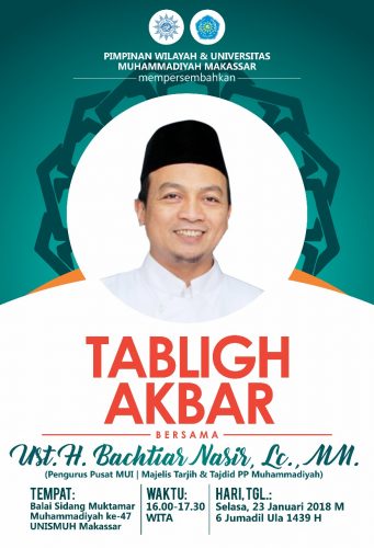 Bachtiar Nasir Bakal Isi Tabligh Akbar di Unismuh, Catat Waktunya