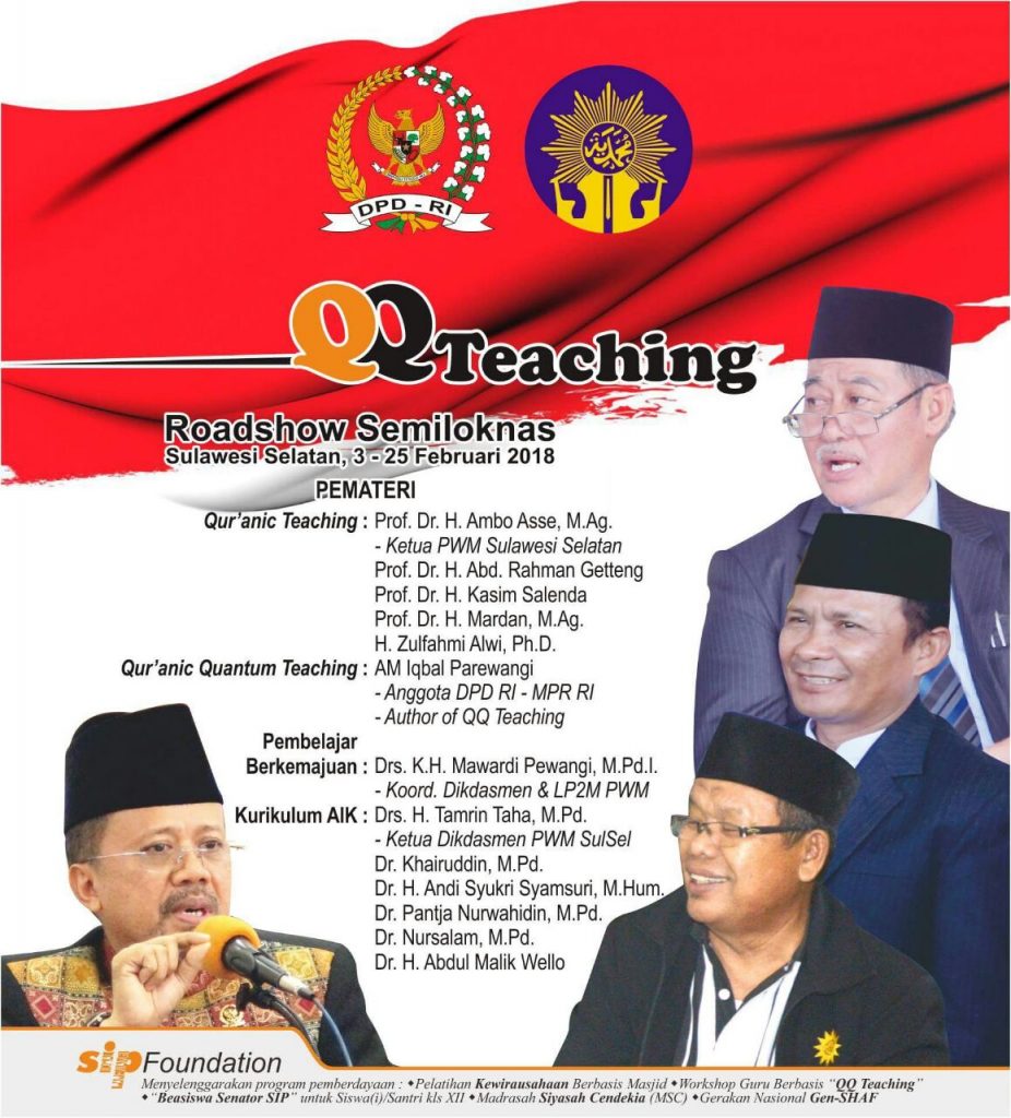 Ini Jadwal Semiloka Berbasis QuantumTeaching Dikdasmen PWM Sulsel Setiap Daerah