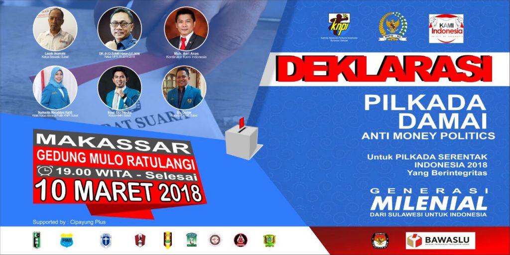 Gelar Deklarasi Pilkada Damai, KNPI Sulsel Harap Seluruh Eleman Hadir 