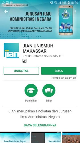 Jurusan Ilmu Administrasi Negara Unismuh Launching Aplikasi Daring Berbasis Android