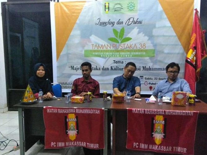 Bumikan Tradisi Literasi, IMM Makassar Timur Launching ‘Taman Pustaka 38’