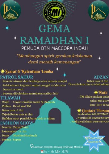 Pemuda BTN Maccopa Indah Bakal Gelar Festival Gema Ramadan