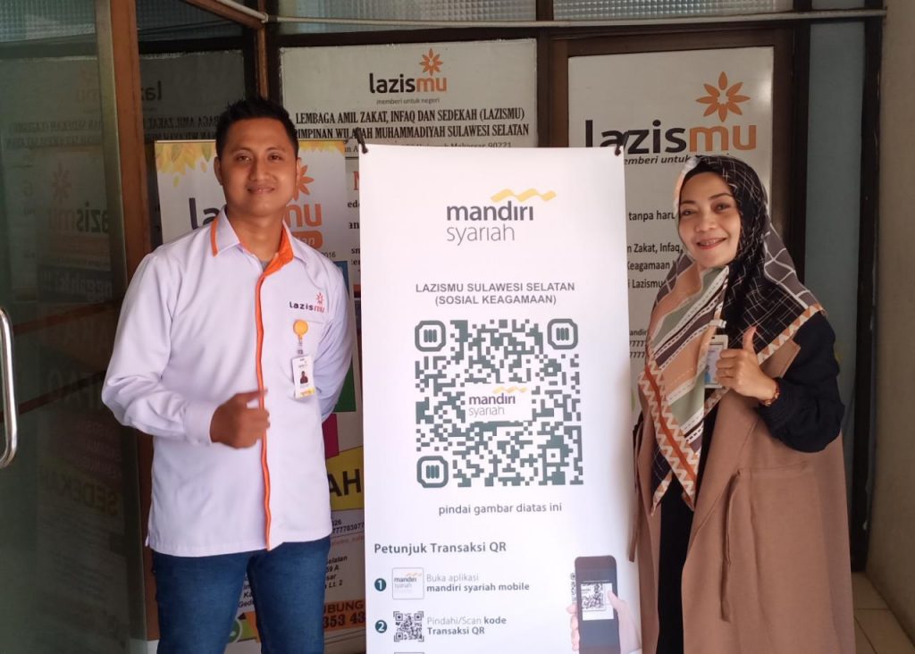 Lazismu Sulsel Kerjasama BSM Gunakan QR Code Bayar Infaq Sedekah