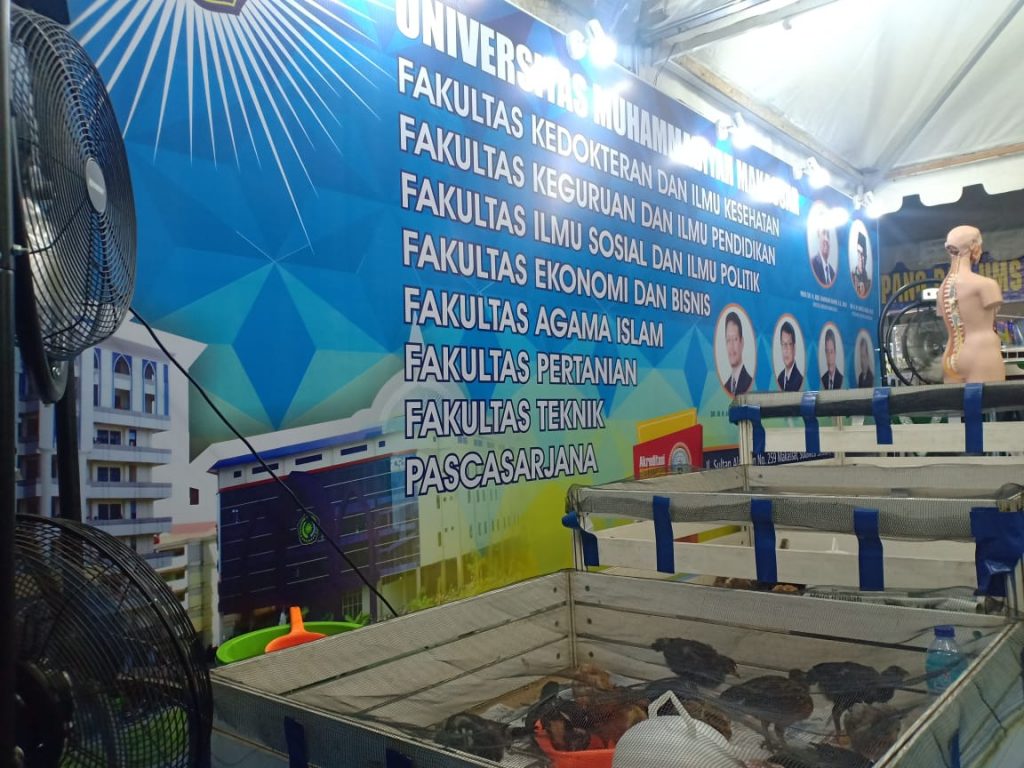 Unismuh Makassar Kenalkan Industri Ayam Kampung di Stand CRME 2019 Limbung