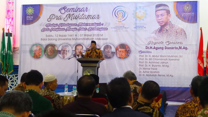 Seminar Pra Muktamar Muhammadiyah di Unismuh Makassar, Agung Danarto Bahas Strategi Kebudayaan