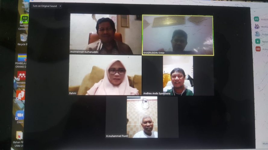 Rapat Daring, Unismuh Makassar Rencanakan Teknis Dana Pensiun Bagi Karyawan