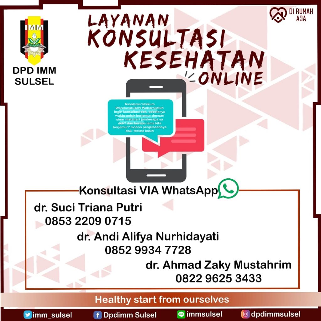 Sediakan Layanan Konsultasi Online, DPD IMM Sulsel Bantu Menjawab Seputar Kesehatan ditengah Pandemi Covid-19