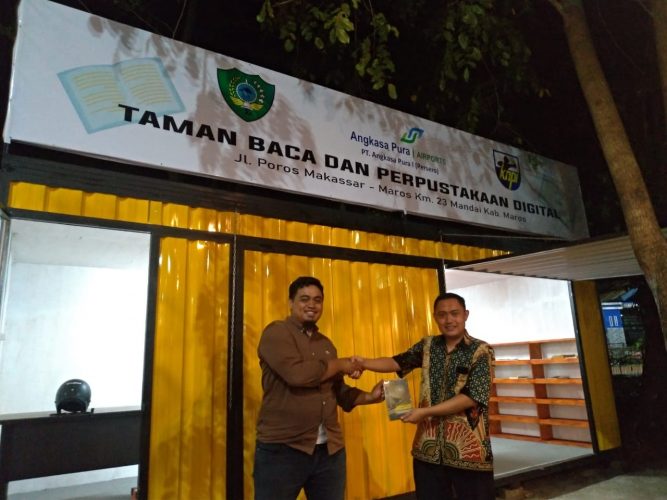 Kunjungi Taman Literasi KNPI Maros, MPI Muhammadiyah Sulsel Support Buku dan Siap Bersinergi