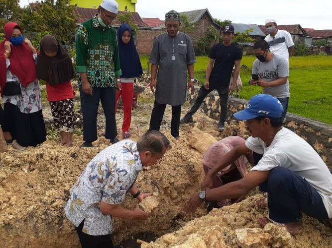 Pembangunan Masjid Ibn Khattab, PD Muhammadiyah Bone Letakan Batu Pertama