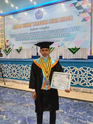 Putra Wajo Ini Jadi Wisudawan Terbaik Pascasarjana Unismuh, IPK 4.00 Masa Studi 1 Tahun 11 Bulan