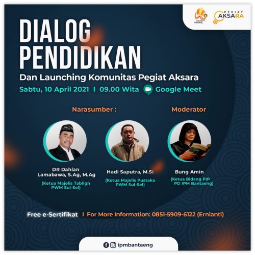 IPM Bantaeng Launching Komunitas Aksara, Muhammadiyah Sulsel Sambut Positif