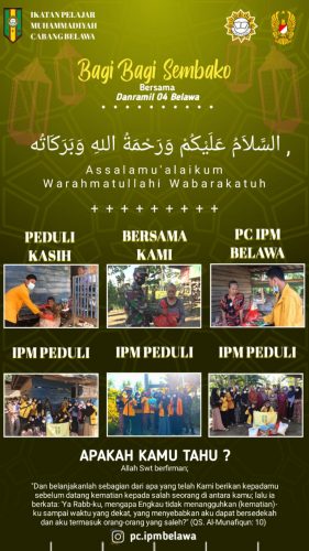 Sambut Hari Kemenangan, IPM Belawa dan Danramil 04 Berbagi Sembako