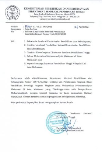 SK Mendikbud Terbit, 2021 Ini, Magister Pendidikan Sosiologi Unismuh Siap Terima Maba