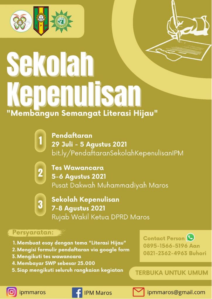 Kolaborasi IPM dan Kader Hijau Muhammadiyah Wujudkan Maros Kota Literasi