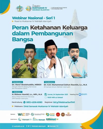 Jelang Muktamar IV, Wahdah Islamiyah Akan Gelar Webinar Bahas Ketahanan Keluarga