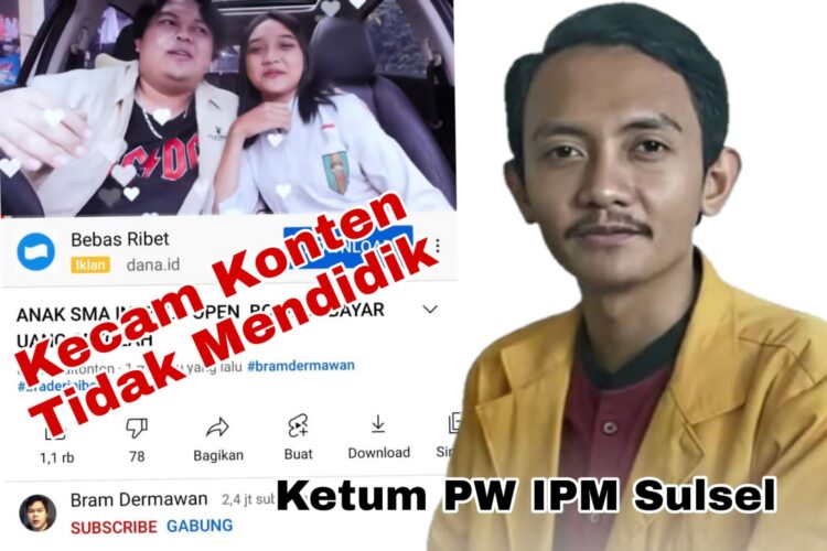 PW IPM Sulsel Kecam dan Ajak Report Konten Tidak Mendidik di YouTube