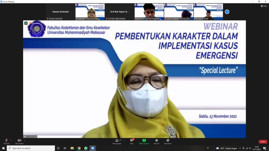 Fakultas Kedokteran Unismuh Gelar Webinar Pembentukan Karakter Dokter