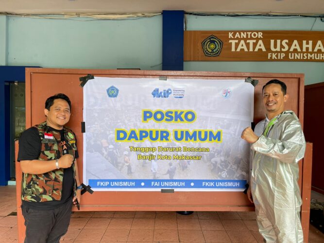 Respon Banjir Makassar, Tiga Fakultas di Unismuh Buka Dapur Umum