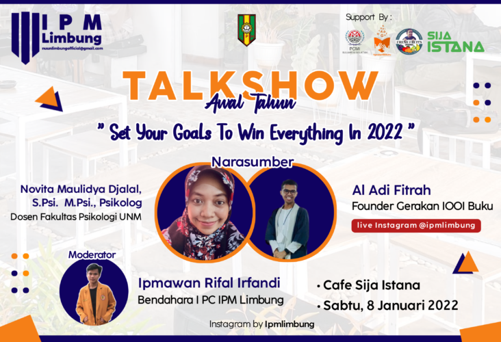 Gelar Talkshow Di Awal 2022, PC IPM Limbung Hadirkan Founder Gerakan 1001 Buku