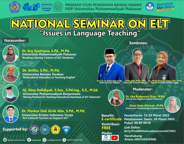 Prodi Pendidikan Bahasa Inggris Unismuh Makassar Bakal Gelar Seminar Nasional