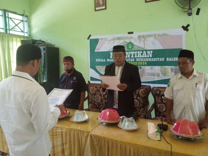 Pelantikan Kepala Madrasah Muhammadiyah Balebo, Dikdasmen Ingatkan Pentingnya Pengaderan