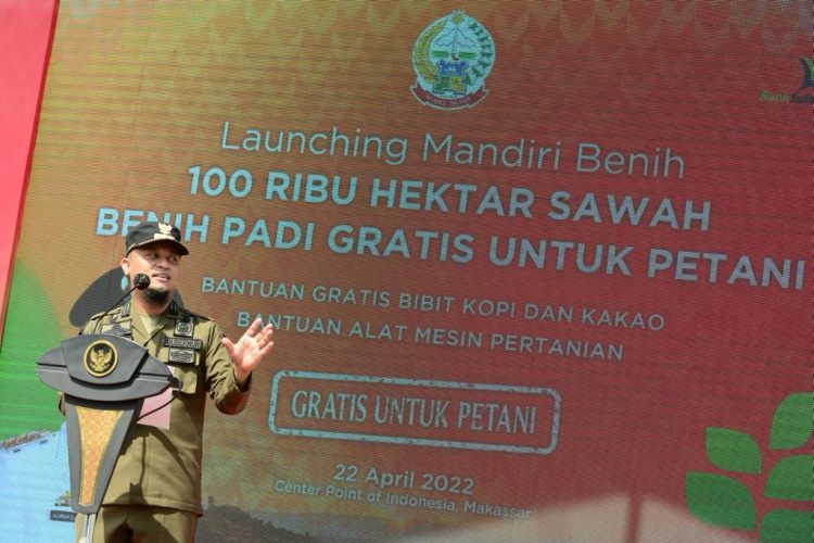 Lepas Bantuan Benih Gratis untuk 100 Ribu Hektar, Gubernur Sulsel : Uang Rakyat, Untuk Rakyat