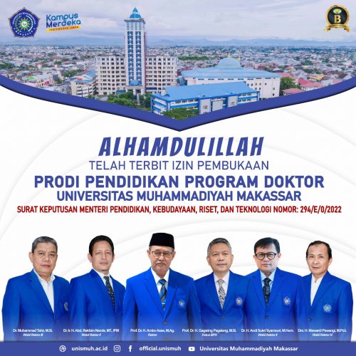 Izin Operasional Terbit, Program Doktor Pendidikan Unismuh Terima Maba Tahun Ini