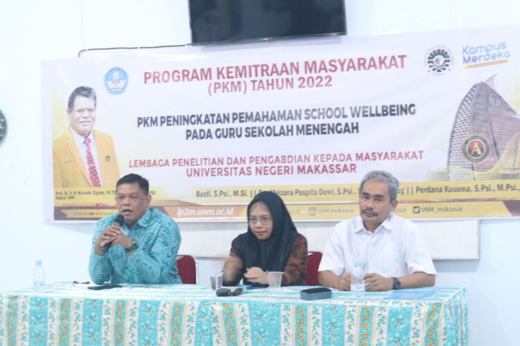 Kolaborasi dengan Majelis Dikdasmen Muhammadiyah Makassar, LPM UNM Gelar Pelatihan School Well Being Bagi Guru