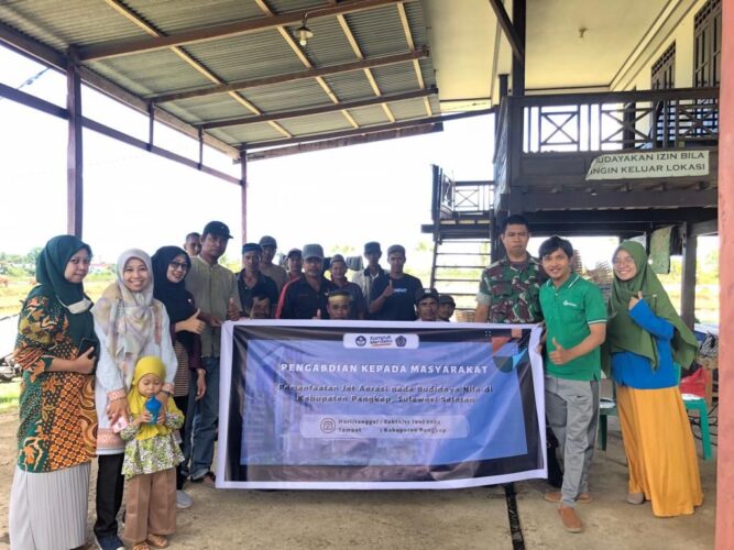 Kolaborasi Dosen Pendidikan Fisika dan Budidaya Perairan Unismuh Makassar Beri Edukasi Budidaya Nila dengan Teknologi Jet Aerasi