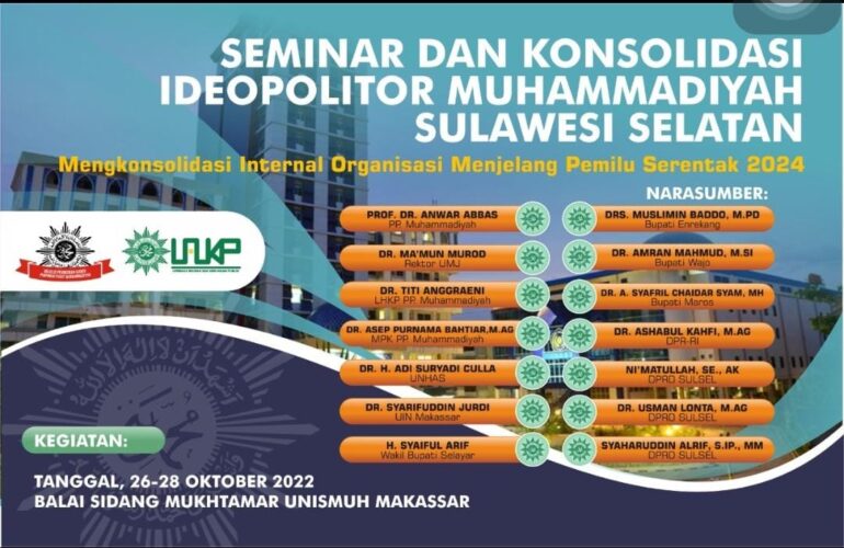 Bersiap Hadapi Pemilu 2024, Muhammadiyah Sulsel Gelar Konsolidasi Ideopolitor