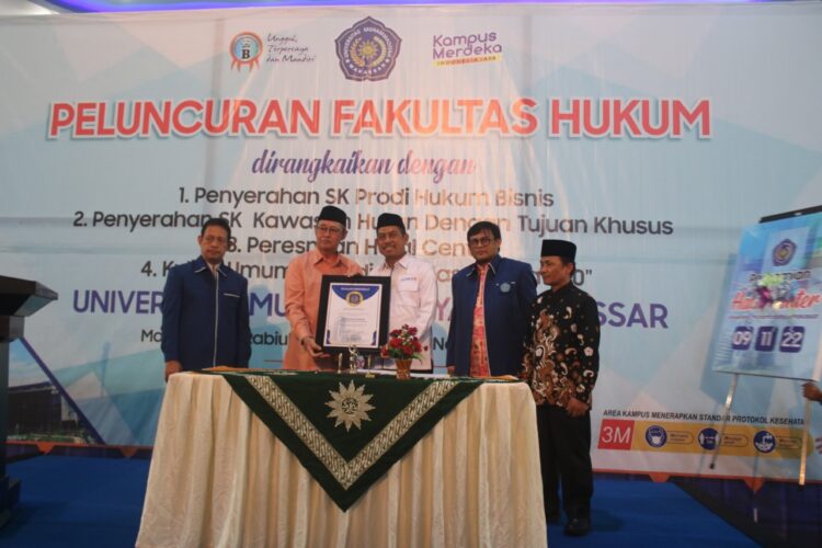 Hebat! Unismuh Makassar Luncurkan Fakultas Hukum, Hutan Pendidikan, dan Halal Center