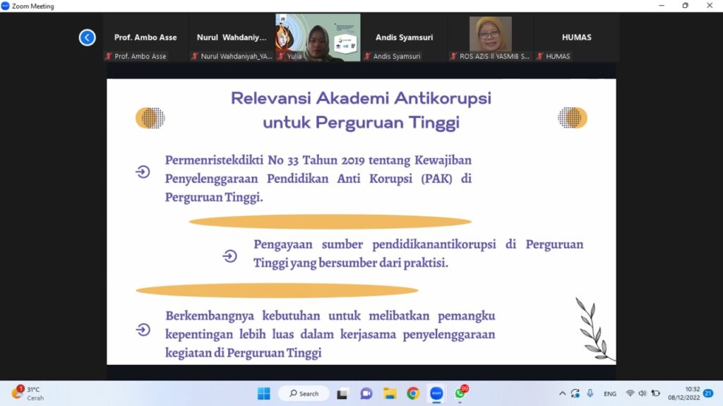 ICW dan Unismuh Siap Berkolaborasi dalam Program Akademi Antikorupsi