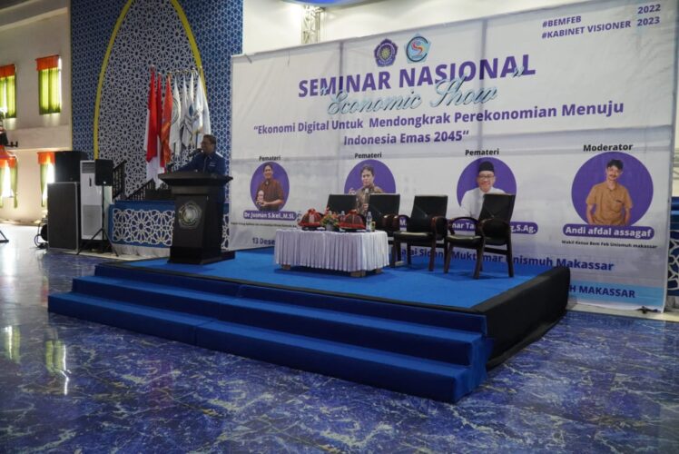 Gelar Seminar Nasional, BEM FEB Unismuh Makassar Hadirkan Tiga Pemateri