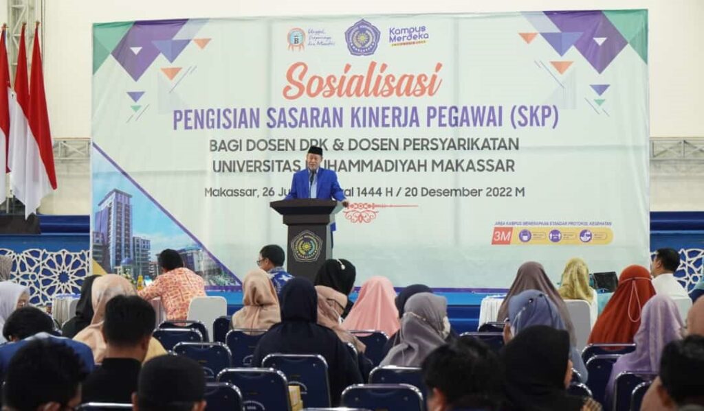 Dihadiri Tim LLDIKTI, Rektor Unismuh Buka Kegiatan Sosialisasi SKP Dosen