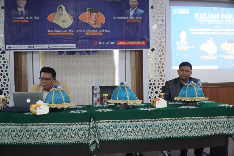 Gelar Kuliah Pakar, Pendidikan Sosiologi Unismuh Hadirkan Kadis Sosial Makassar dan Prof Arlin Adam