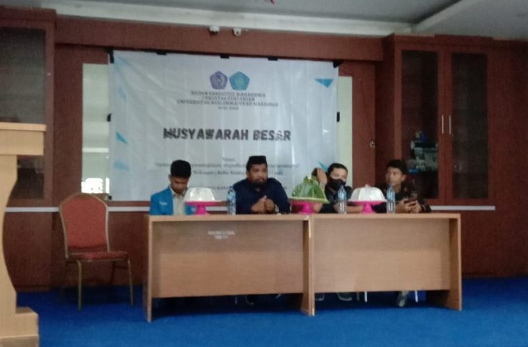 BEM Faperta Unismuh Gelar Mubes, Wakil Dekan III Titip Tiga Pesan