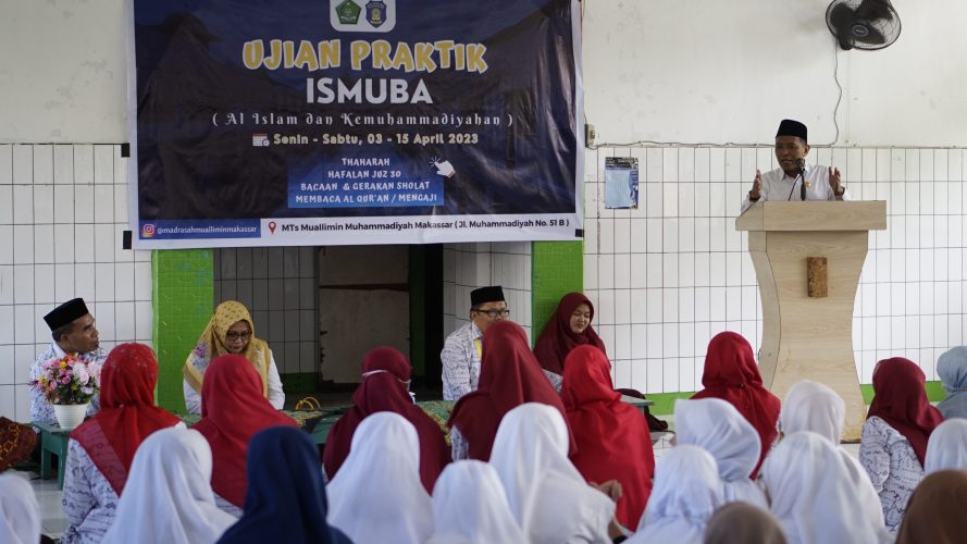 Evaluasi Pembelajaran ISMUBA, Madrasah Tsanawiyah Muallimin Muhammadiyah Makassar Helat Ujian Praktek