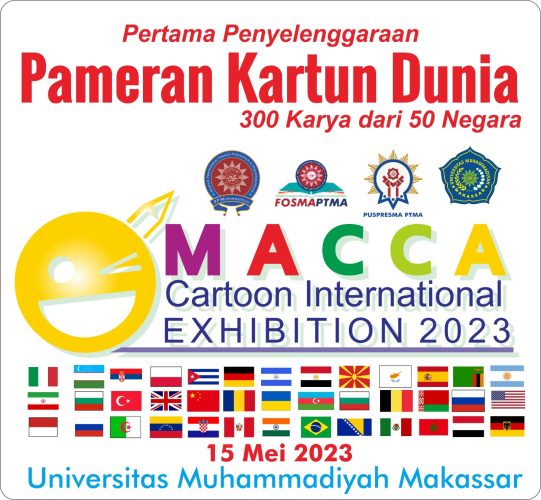 300 Karya dari 50 Negara Meriahkan Pameran Kartun Internasional Unismuh Makassar