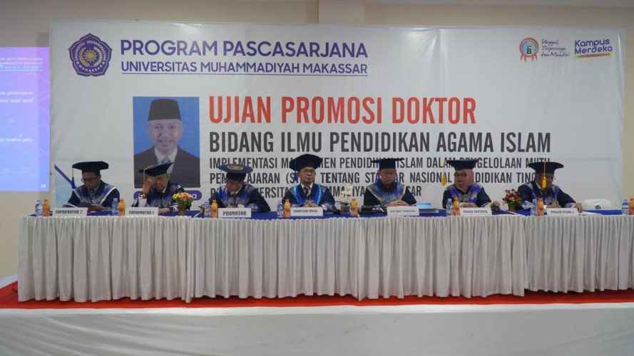 Bahas Implementasi Manajemen Pendidikan Islam dalam Peningkatan Mutu Pembelajaran di Unismuh Makassar, Arfah Bas’ha Raih Gelar Doktor