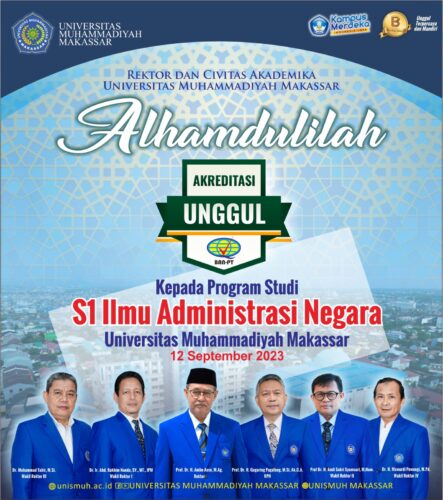 Prodi Ilmu Administrasi Negara FISIP Unismuh Raih Akreditasi Unggul