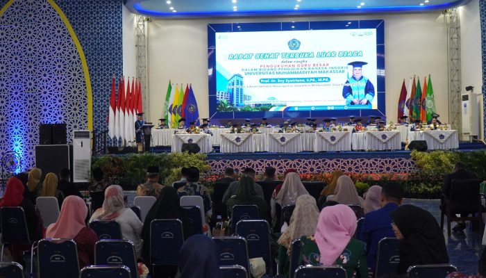 Pidato Pengukuhan Guru Besar ke 19 Unismuh Makassar Bahas Solusi Tingkatkan Kemampuan Literasi Bahasa Inggris Mahasiswa