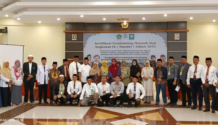 Kolaborasi dengan Kemenag dan FDK UIN Alauddin, LPHU Muhammadiyah Sulsel Sukses Cetak 84 Pembimbing Manasik Haji