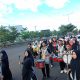 Semarak Milad 61 Unismuh Makassar,  Jalan Sehat Meriah dengan Iringan Drum Band SMK Muhammadiyah 2 Bontoala