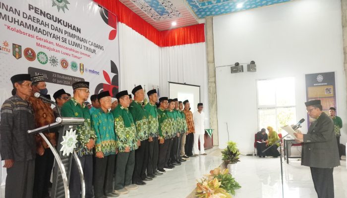 Pengukuhan Majelis-Lembaga PD Muhammadiyah Luwu Timur Berjalan Lancar, Begini Program Strategisnya
