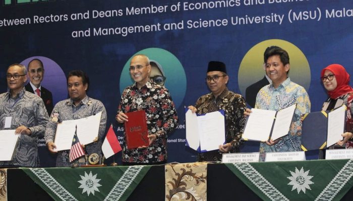 Kolaborasi Internasional: 55 PTMA Teken Nota Kesepahaman dengan MSU Malaysia di Rakernas AFEB PTMA