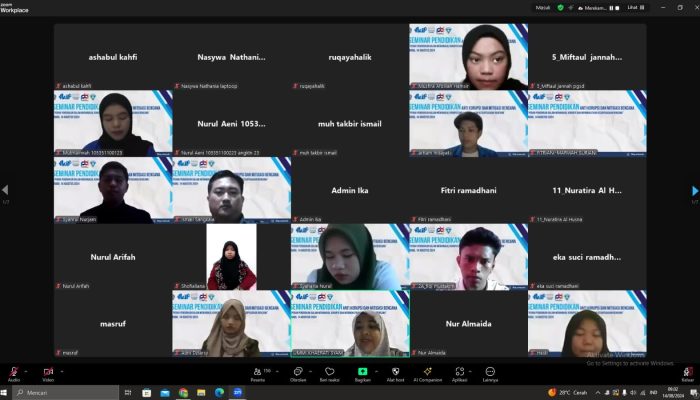 Penguatan Pendidikan Karakter, Pendidikan Bahasa Inggris Unismuh Gelar Webinar Anti Korupsi