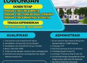 ITSBM Selayar Buka Lowongan Dosen Tetap di 3 Program Studi dan 1 Staf Tenaga Kependidikan Perpustakaan