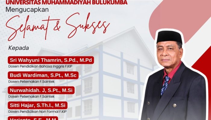 Selamat, 5 Dosen UM Bulukumba Lulus Sertifikasi Dosen, Begini Pesan Rektor