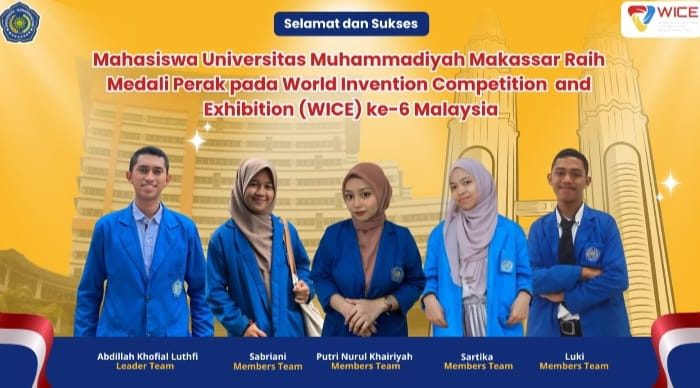 Unismuh Makassar Berkibar di Panggung Internasional: Mahasiswa Sabet Medali Perak di WICE 2024