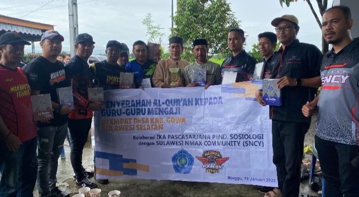 SNCY dan IKA S2 Unismuh Bagikan Ratusan Al-Quran, Kolaborasi dengan 6 Komunitas Motor